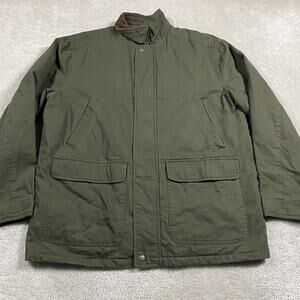 Pacific Trail Jacket Mens L Green Barn Coat Field Style Corduroy Collar